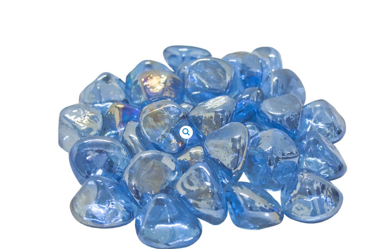 Peterson Gas Logs - DIAMOND NUGGETS STEEL BLUE 10LB JAR - GLD10JSB
