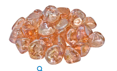 Peterson Gas Logs - DIAMOND NUGGETS ROSE 10LB JAR - GLD10JR