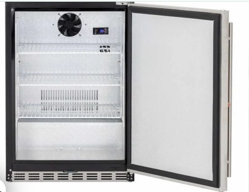 TrueFlame 24" 5.3C Deluxe Outdoor Rated Fridge Left to Right Opening- TF-RFR-24D