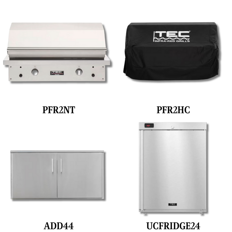 TEC PFR2NT Natural Gas with Cover and Double Access Door and Refrigeration - PCKG2-PFR2NT