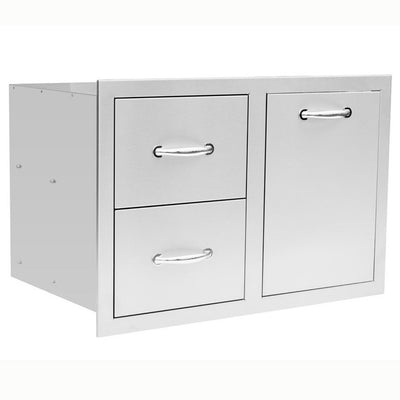 TrueFlame 33" 2-Drawer & Vented LP Tank Pullout Drawer Combo- TF-DC2-33LP