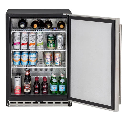 TrueFlame 24" 5.3c Outdoor Rated Fridge Left to Right Opening- TF-RFR-24S