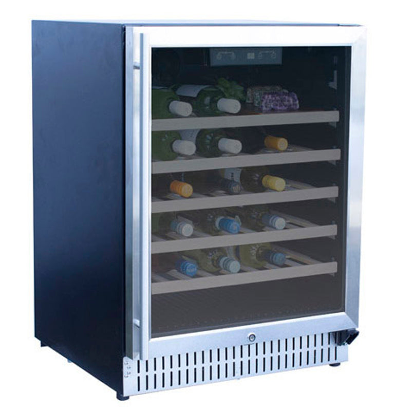 TrueFlame 24" Outdoor Rated Wine Cooler- TF-RFR-24W