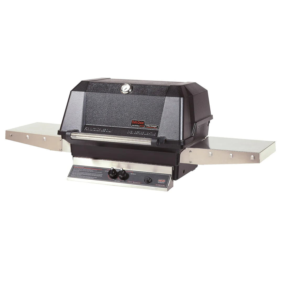 MHP WNK4DD - 27-Inch 2-Burner Built-In Grill with Stainless Steel Grids and Standard Burners - Natural Gas - WNK4DD-N