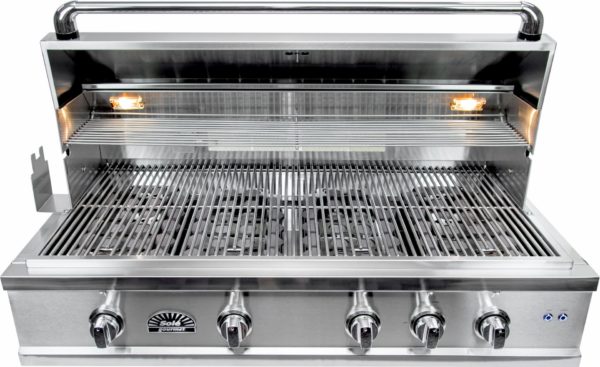 Sole Gourmet Luxury Series - 42-Inch 4-Burner Built-In Grill with LED Control Lighting - Natural Gas - 421BQRL