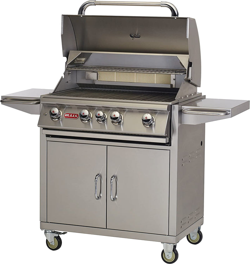 Bull Angus - 30-Inch 4-Burner Freestanding Grill Cart - Natural Gas with Lights - 44001
