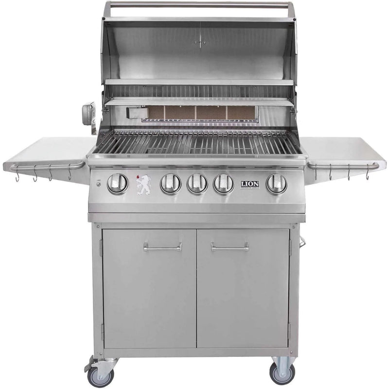 Lion L75000 32-Inch Stainless Steel Liquid Propane Gas Grill on Cart - 53621 + 75625