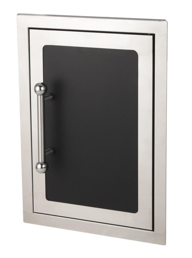 Fire Magic Echelon Black Diamond 14-Inch Right-Hinged Single Access Door - Vertical With Soft Close - 53920HSC-R