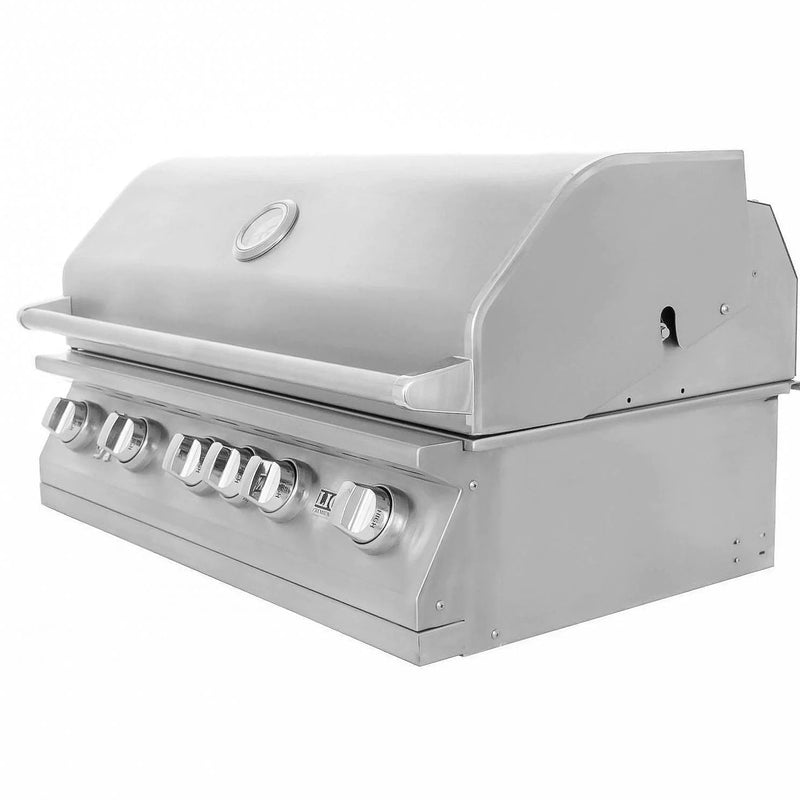 Lion L90000 - 40-Inch 5-Burner Freestanding Grill - Liquid Propane Gas - 53861 + 90814
