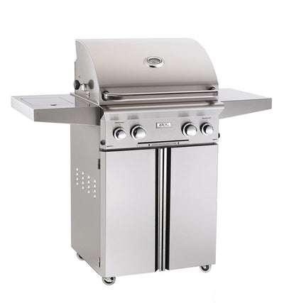 American Outdoor Grill L-Series - 24-Inch 2-Burner Freestanding Grill with Rotisserie and Single Side Burner - Liquid Propane Gas - AOG24PCL