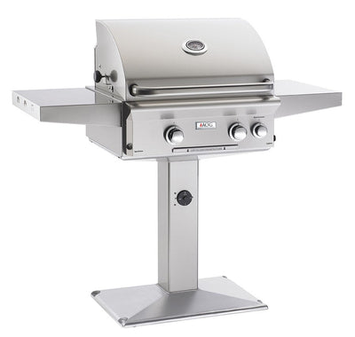 American Outdoor Grill L-Series - 24-Inch 2-Burner Freestanding Grill with Rotisserie on Pedestal - Liquid Propane Gas - AOG24PPL