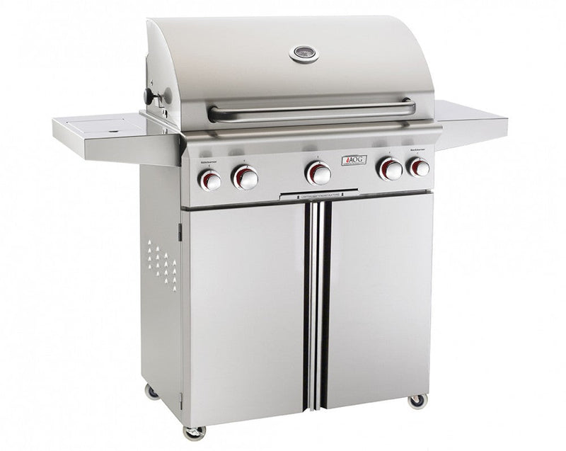 American Outdoor Grill T-Series - 30-Inch 3-Burner Portable Grill with Rotisserie & Single Side Burner - Liquid Propane Gas - AOG30PCT