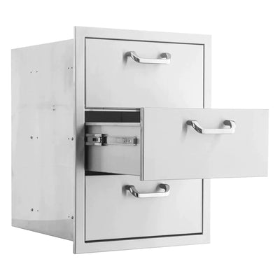 PCM 260 Series 16 Inch Triple Access Drawer With Paper Towel Holder - BBQ-260-DRW3-PTH