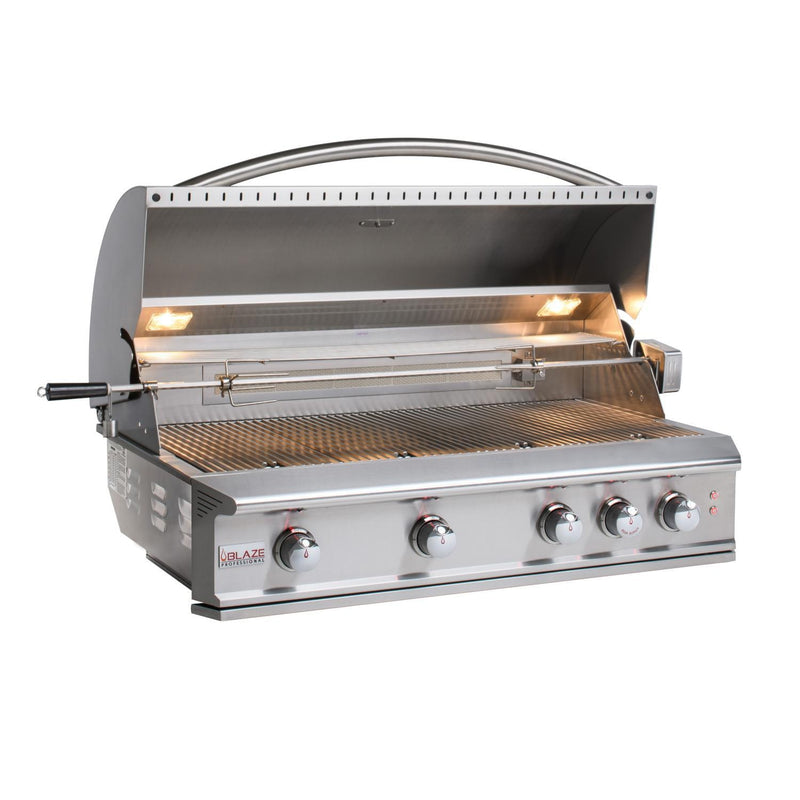 Blaze Professional LUX - 44-Inch 4-Burner Built-In Grill - Liquid Propane Gas With Rear Infrared Burner - BLZ-4PRO-LP