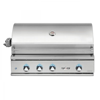 Delta Heat - 38-Inch 3-Burner Built-In Grill with Infrared Rotisserie Burner - Natural Gas - DHBQ38R-DN