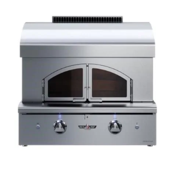 Delta Heat - 30-Inch 2-Burner Freestanding Pizza Oven - Liquid Propane Gas - DHPO30F-L