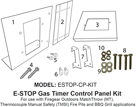 Summerset Control Panel designed for use SRW/Architectural Block/Pavers to house ESTOP1 0H and ESTOP2 5H Timers. - ESTOP-CP-KIT