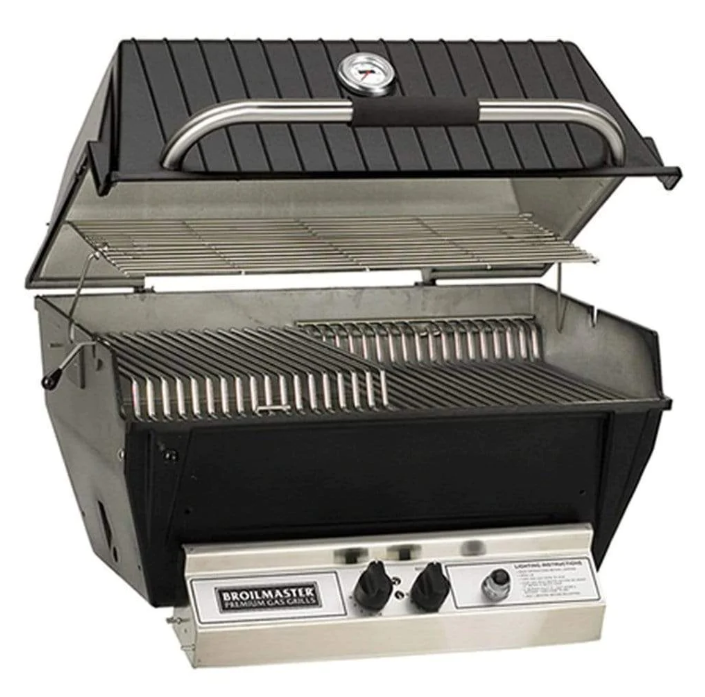 Broilmaster Premium - 27-Inch 2-Burner Built-In Grill with Flavor Enhancers - Liquid Propane Gas - P3XF