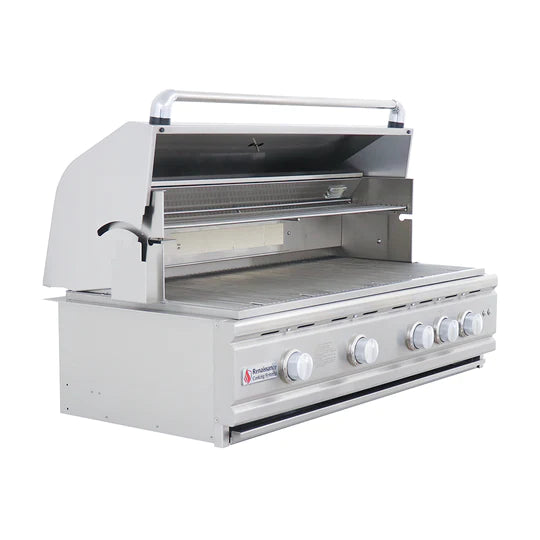 RCS Cutlass Pro - 42-Inch 4-Burner Built-In Grill with Blue LED Lights and Rear Burner - Natural Gas - RON42A