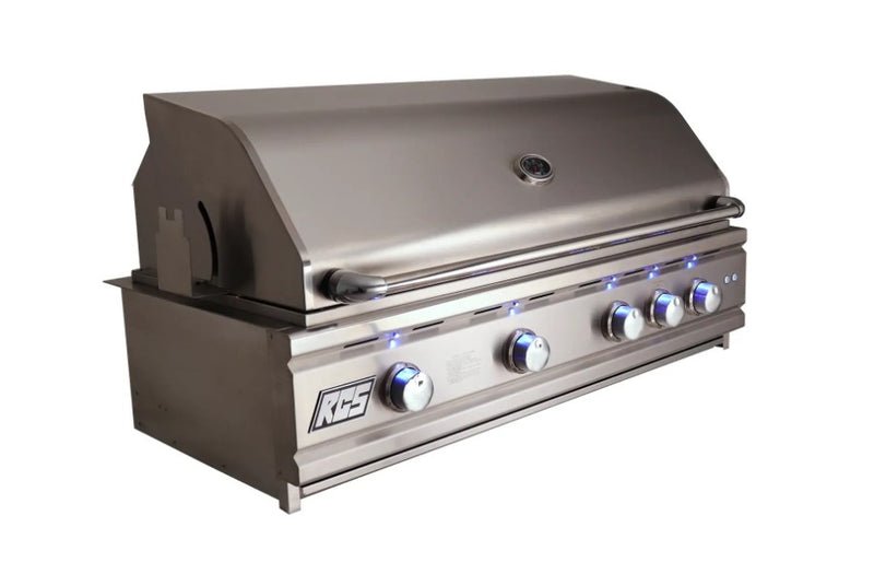 RCS Cutlass Pro - 42-Inch 4-Burner Built-In Grill with Blue LED Lights and Rear Burner - Liquid Propane Gas - RON42ALP
