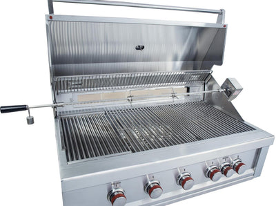 Sunstone Ruby - 42-Inch 5-Burner Built-In Grill with Pro Sear and Rotisserie - Liquid Propane Gas - RUBY5BIR-LP
