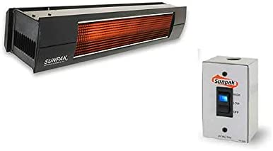 Sunpak Black Two Stage 25,000 And 34,000 BTU Heater Includes Black Mounting Kit, 24 Volt Transformer And Duplex Switch - S34 B TSH