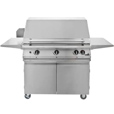 PGS Legacy Pacifica Gourmet - 39-Inch 3-Burner Freestanding Grill with Rotisserie - Natural Gas - S36RNG + S36CART