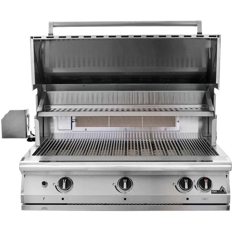 PGS Legacy Pacifica Gourmet - 39-Inch 3-Burner Built-In Grill -Liquid Propane Gas - S36RLP