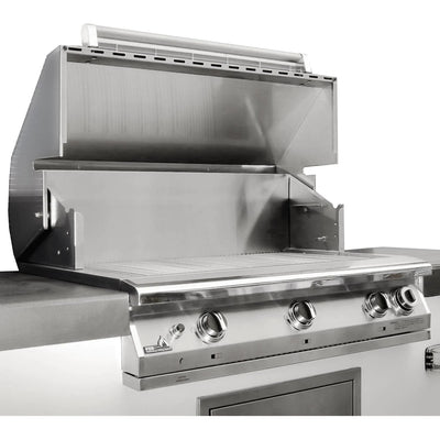 PGS T-Series Commercial - 39-Inch 3-Burner Built-In Grill with Timer - Liquid Propane Gas - S36TLP