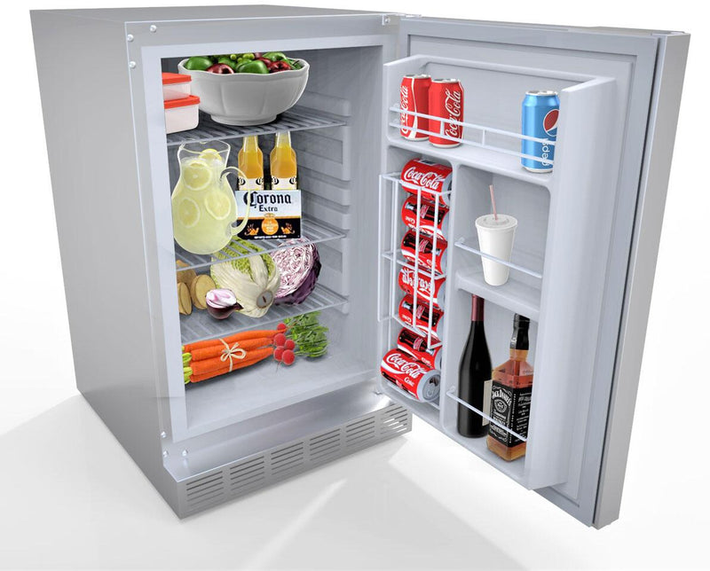 Sunstone 21" Stainless Steel Outdoor Rated Refrigerator - SAPFR21PRO