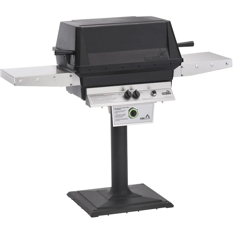 PGS T-Series T40 Commercial Cast Aluminum Natural Gas Grill With Timer On Bolt-Down Patio Post - T40NG + AMPB