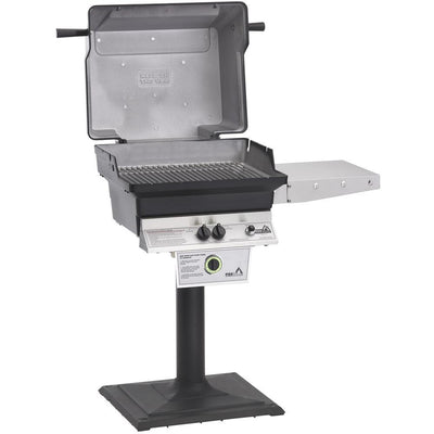 PGS T-Series T40 Commercial Cast Aluminum Natural Gas Grill With Timer On Bolt-Down Patio Post - T40NG + AMPB