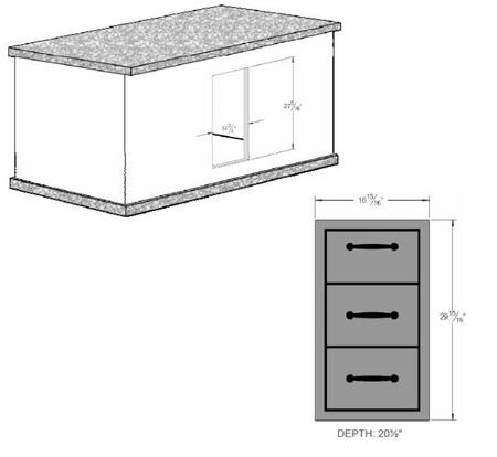 Sole Gourmet Towel Drawer Combo - TDC20X30