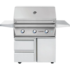Twin Eagles - 36-Inch 3-Burner Freestanding Grill - Natural Gas with Infrared Rotisserie - TEBQ36R-CN + TEGB36SD-B