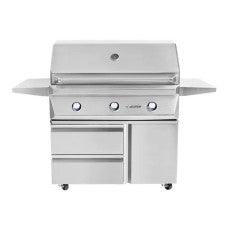 Twin Eagles - 42-Inch 3-Burner Freestanding On Deluxe Cart Grill - Natural Gas - TEBQ42G-CN + TEGB42SD-B