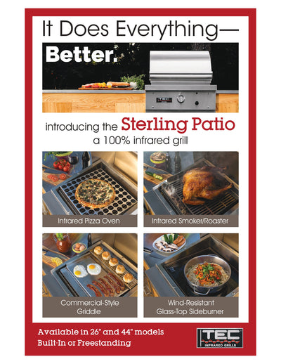 TEC Sterling Patio FR - 26-Inch 1-Burner Built-In Infrared Grill - Natural Gas - STPFR1NT