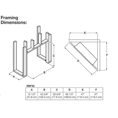 Dimplex Revillusion 42-inch Built-in Firebox with Glass Pane and Plug Kit (RBF42-FG)