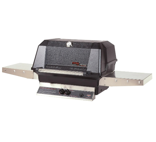 MHP Grill 27" Built-In W/ Stainless Steel Grids, Standard Burners, Cast Aluminum in Natural Gas(642 sq. In) + MHP Bolt-Down Patio Base for MHP BBQ Grills - WNK4DD-N + MPB