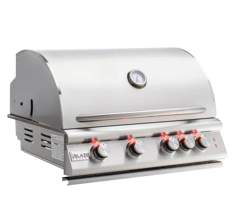 Blaze 4 Burner Grill Propane, 32" Cover and Infrared Burner Package Deal BBP1LP