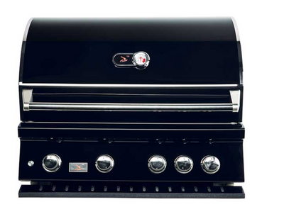 Bonfire Whistler Black Series - 34 - Inch 4 Burner Built-In Natural Gas Grill with Side Burner and Access Door