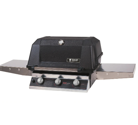MHP Grill 27-Inch Built-In Grill - Liquid Propane Gas with In-Ground Post - WHRG4DD-PS + MPP