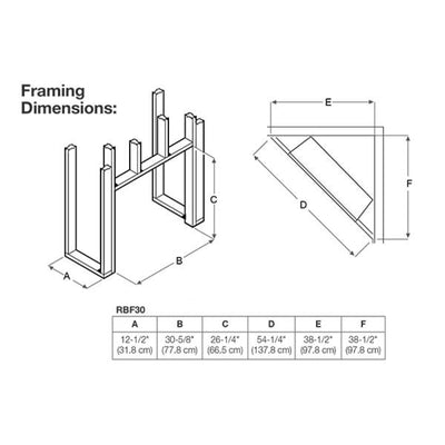 Dimplex Revillusion 30-inch Built-in Firebox with Glass Pane and Plug Kit (RBF30-FG)