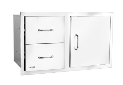 Bull 30" S/S Single Storage Door w/ 2 Drawer Combo w/ Reveal - 25890 (Old Sku 25876)