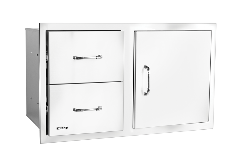 Bull 30" S/S Single Storage Door w/ 2 Drawer Combo w/ Reveal - 25890 (Old Sku 25876)