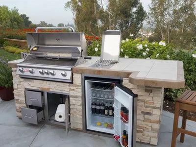 Bull Island BBQ Outdoor Kitchen & Grill Rock Base - 31015-NG