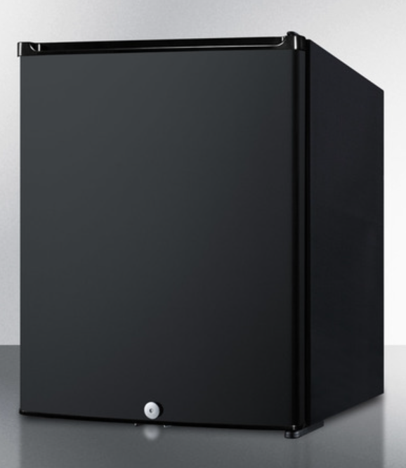 Summit - 16" Compact Minibar in black with front lock - MB12B