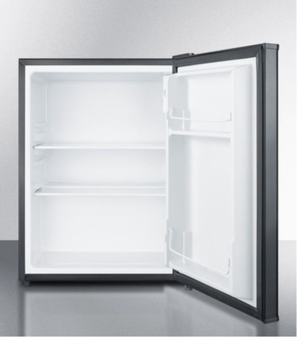 Summit - Compact Refrigerator w/ automatic defrost, glass shelves, and black exterior finish - FF29K