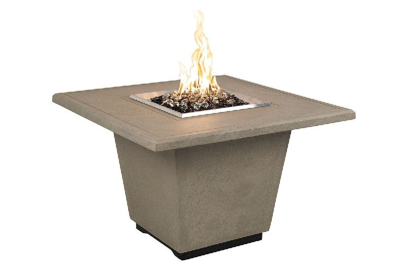 American Fyre Designs 29 Inch Cosmopolitan Square Dining Firetable, Black Lava, Natural Gas- 642-BA-11-M6NC