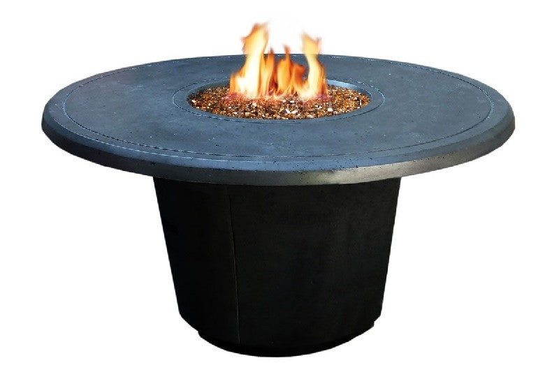 American Fyre Designs 24 Inch Cosmopolitan Round Firetable, Black Lava, Natural Gas- 645-BA-11-M2NC