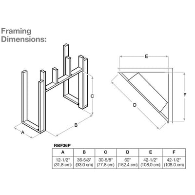 Dimplex Revillusion 36-inch Portrait Built-in Firebox with Glass Pane and Plug Kit (RBF36P-FG)